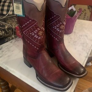 Roper Ladies Native Square Toe Wine Boots